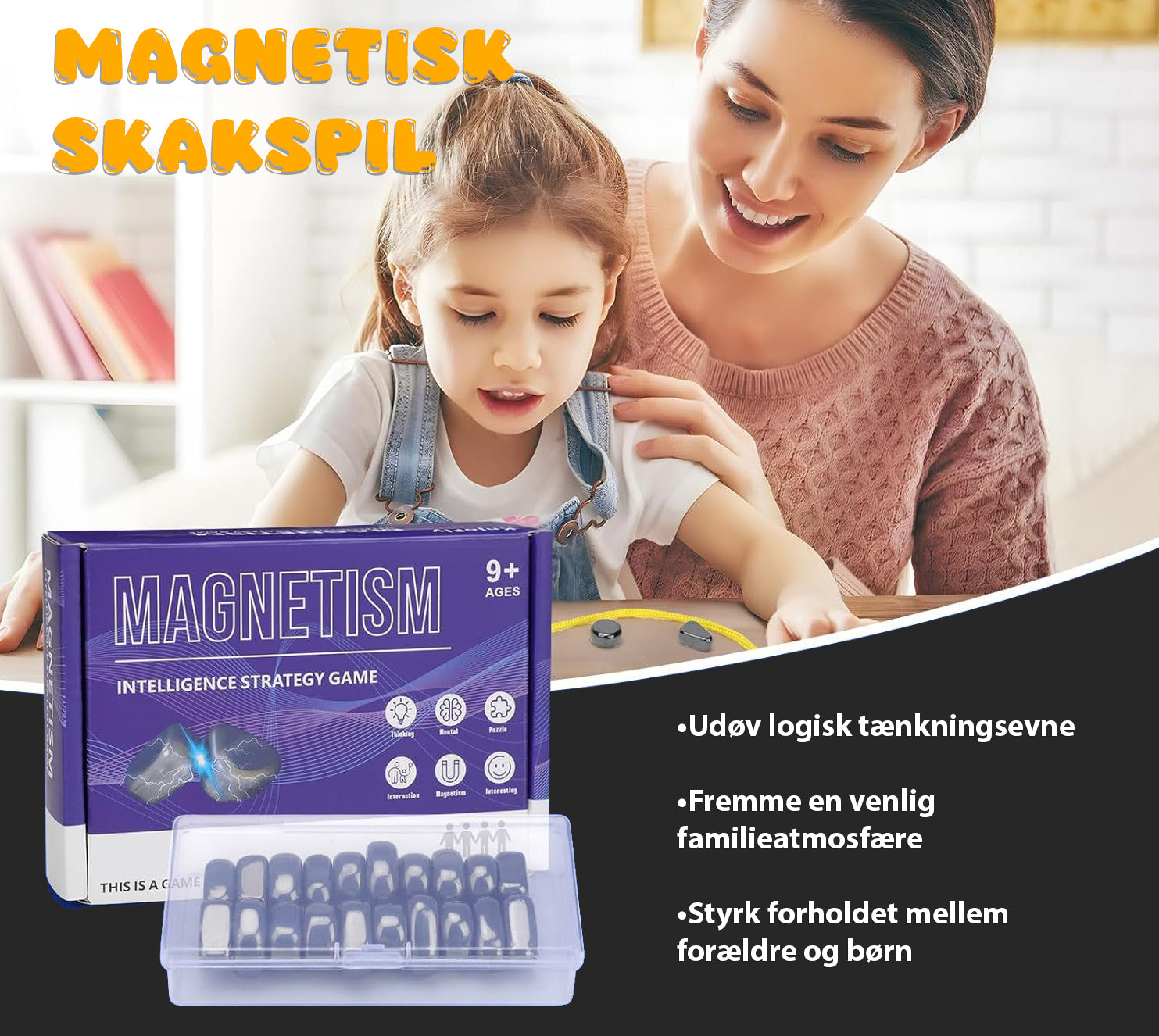 Magnetisk skakspil - Modsætninger tiltrækkes. Lad dem ikke.